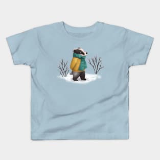 Winter Badger Kids T-Shirt